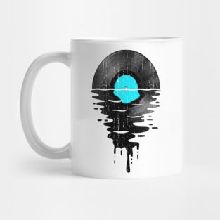 Cool Music Vinyl Record Retro Vintage Light Blue Mug